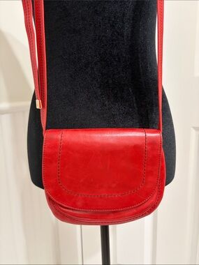 Hobo Red Leather Crossbody Bag Like New